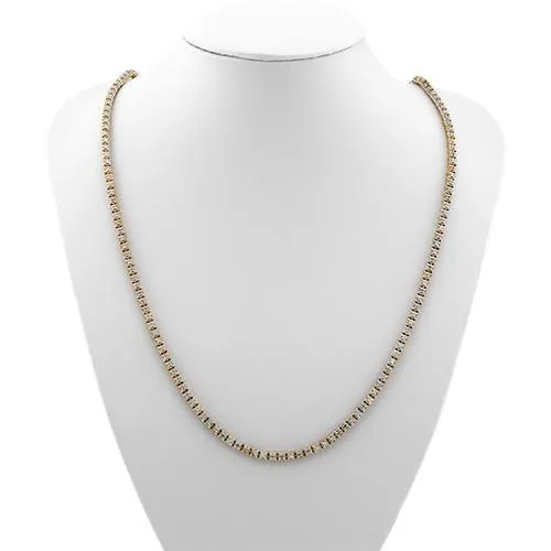 10k Gold Diamond Tennis Chain 3.6 mm 3 Cwt.