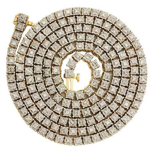 10k Gold Diamond Tennis Chain 3.6 mm 3 Cwt.