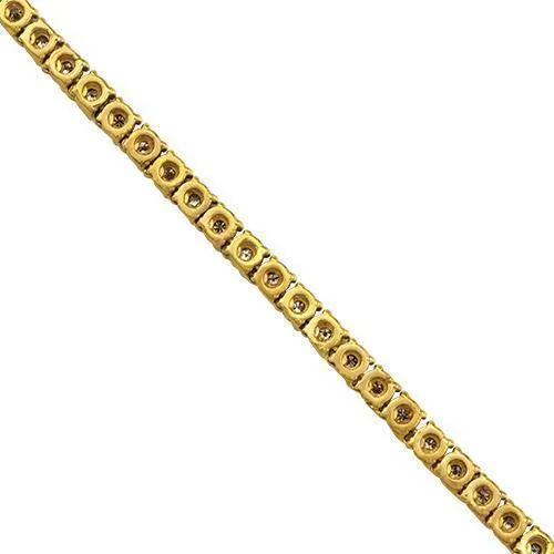 10k Gold Diamond Tennis Chain 3.6 mm 3 Cwt.