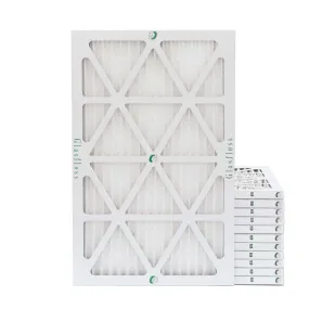 12 Pack of 12x24x1 MERV 10 Pleated Air Filters by Glasfloss. Actual Size: 11-3/8 x 23-3/8 x 7/8