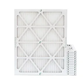 12 Pack of 14x20x1 MERV 10 Pleated Air Filters by Glasfloss. Actual Size: 13-1/2 x 19-1/2 x 7/8