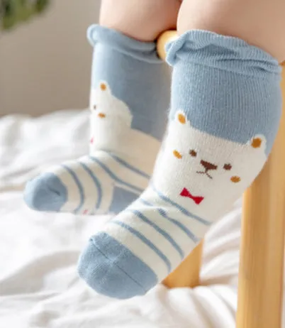 3 Pack Kids' Socks | non skid | Bear   fox