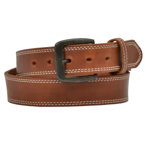 3D Belt Company Men's Brown Harness Double Stitch Belt D1137-BELT