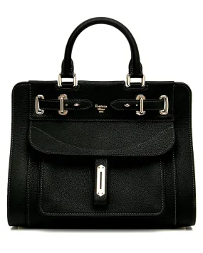 A Lady Bag in Black With Gold Tone