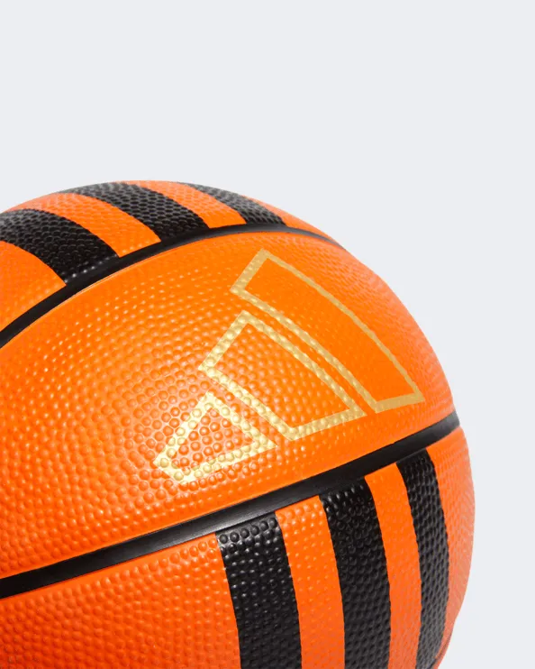 Adidas 3-Stripes Rubber Mini Unisex Basketball Ball Orange/Black Hm4971