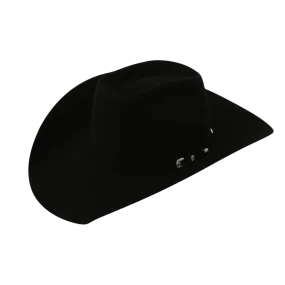 American Hat Co 7X Open Crown Black Felt Hat 7X-BLK