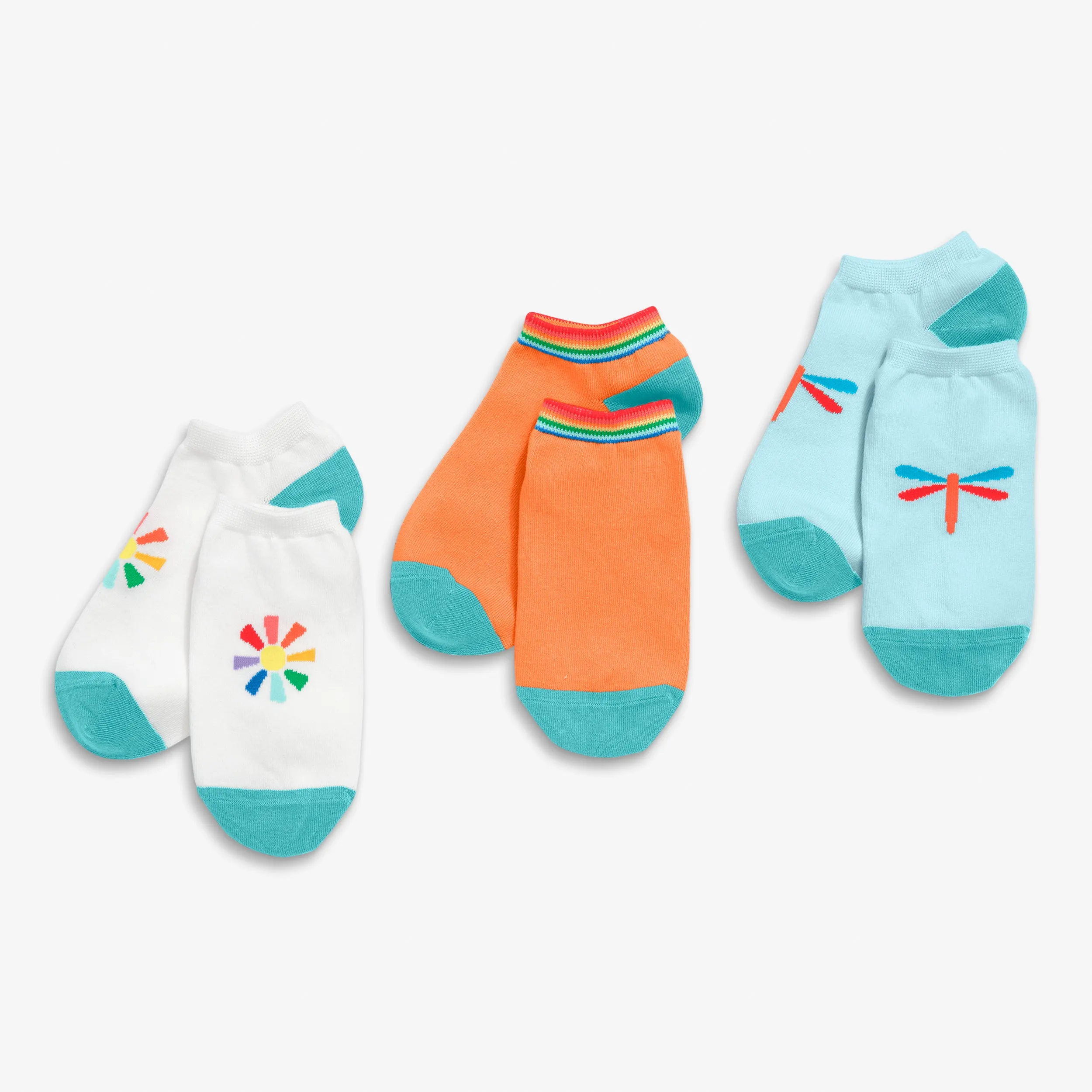 Ankle sock 3-pack in backyard mix