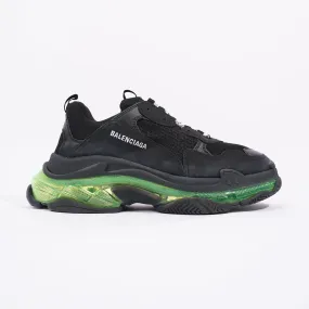 Balenciaga Mens Triple S Black / Green / Clear Sole EU 45 / UK 11