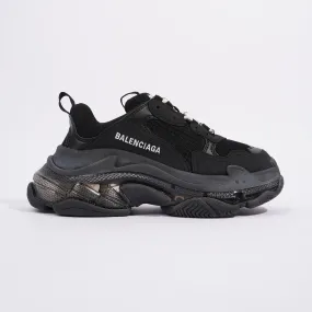 Balenciaga Triple S Clear Sole Black Mesh EU 37 UK 4