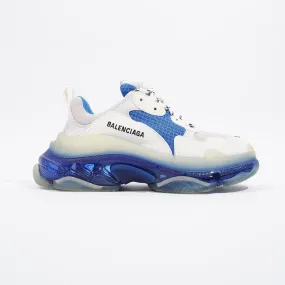 Balenciaga Triple S White / Blue Clear Sole Mesh EU 39 UK 6