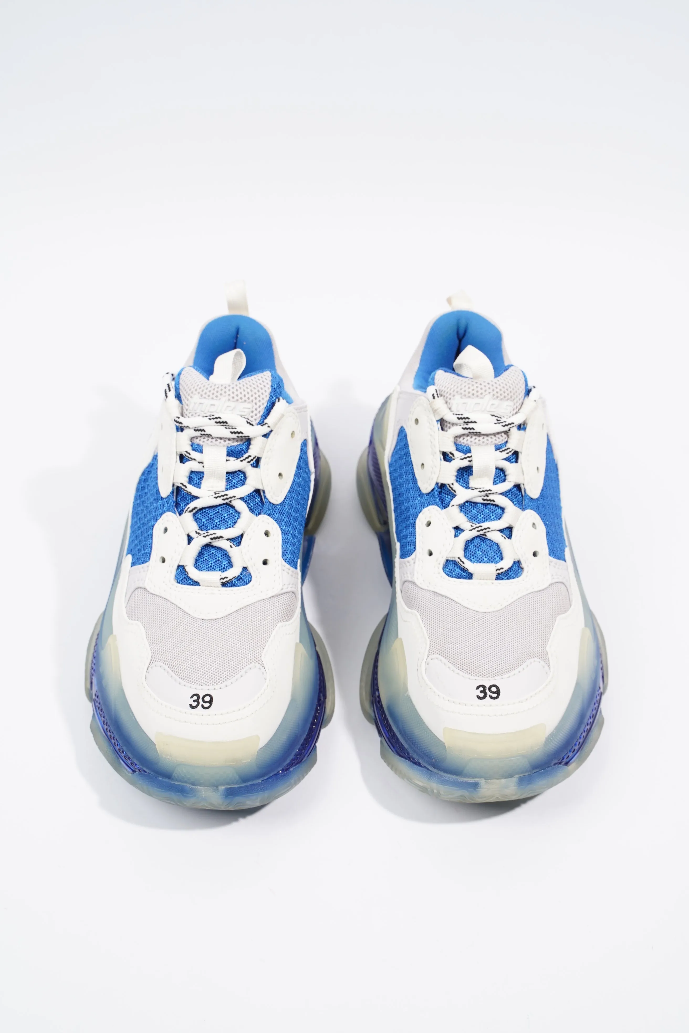 Balenciaga Triple S White / Blue Clear Sole Mesh EU 39 UK 6