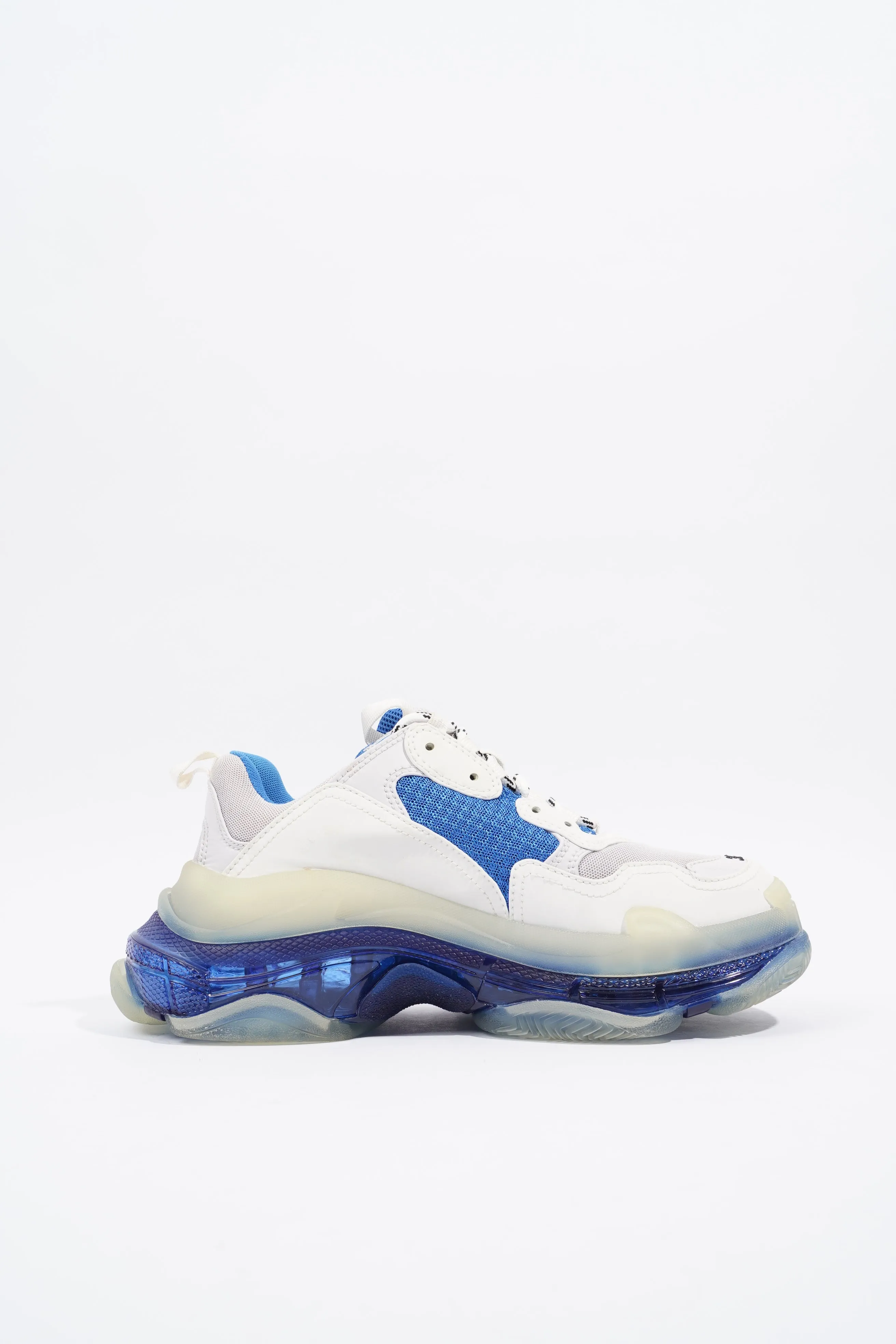 Balenciaga Triple S White / Blue Clear Sole Mesh EU 39 UK 6