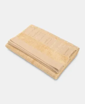 Bamboo Cotton Blend Terry Ultrasoft and Durable Bath Towel with Natural StayFresh Properties - Beige