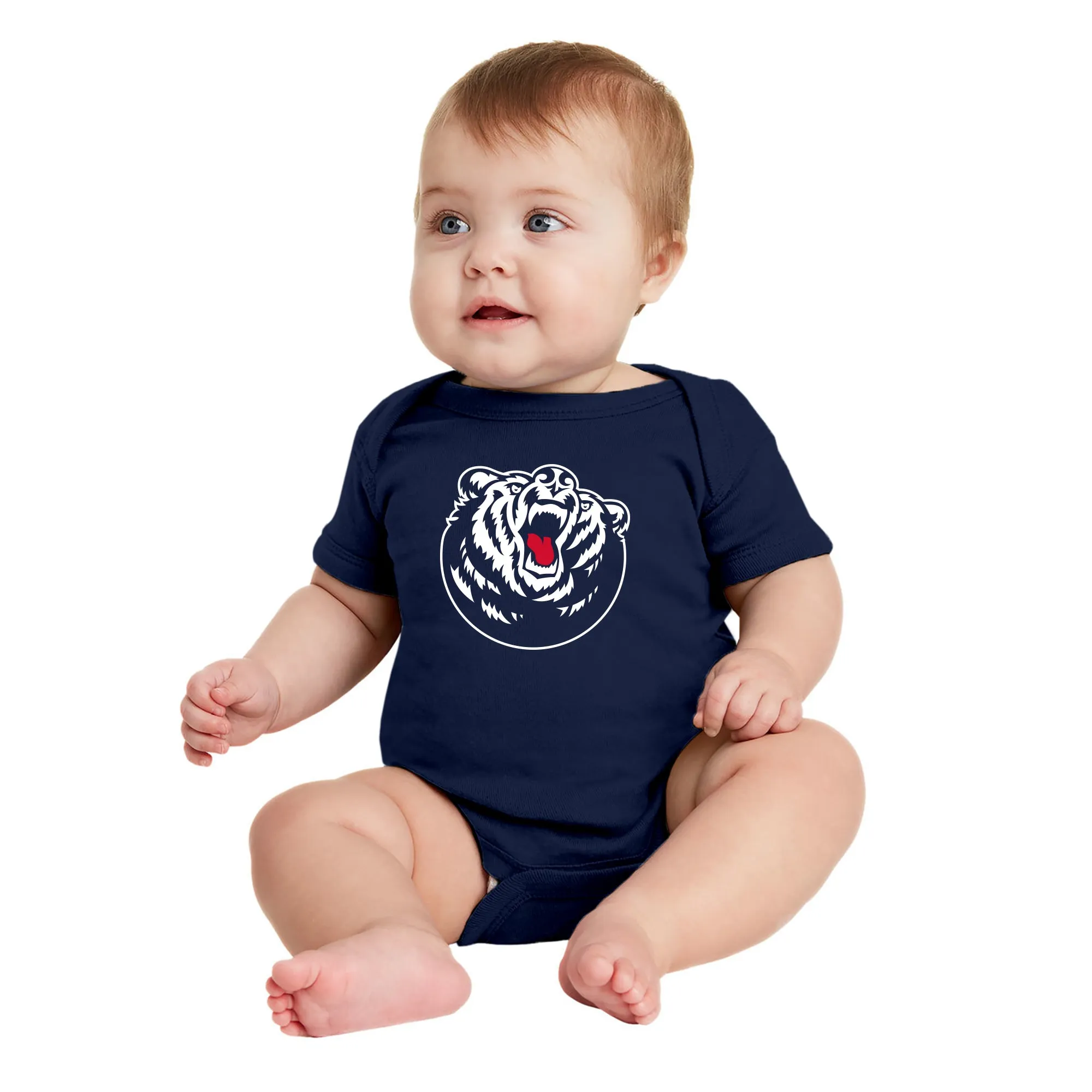 Belmont University Bruins Primary Logo Rabbit Skins Infant Creeper - Navy