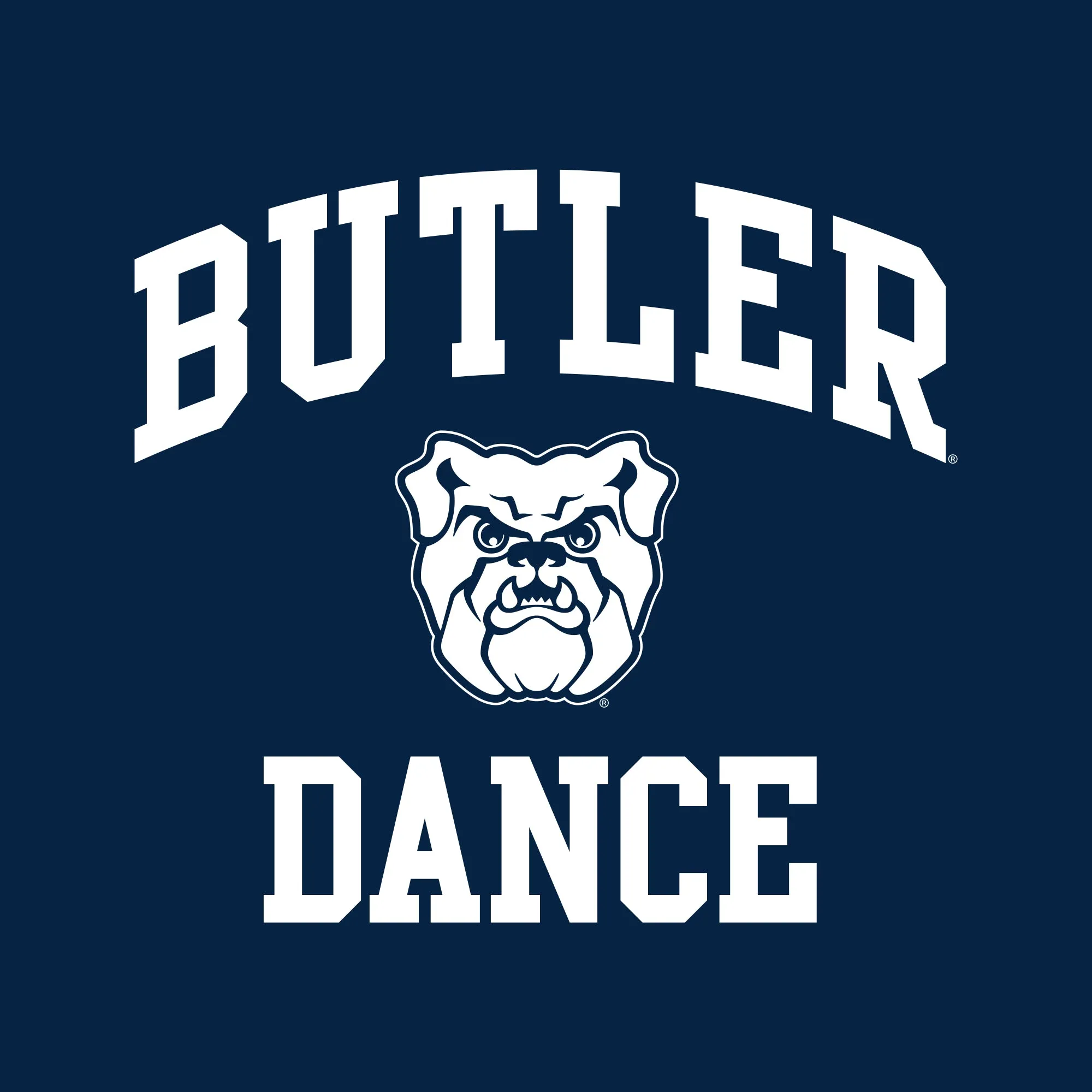 Butler University Bulldogs Arch Logo Dance Short Sleeve T Shirt - Navy