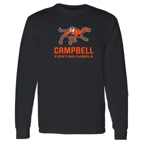 Campbell University Fighting Camels Primary Logo Basic Cotton Long Sleeve T-Shirt - Black