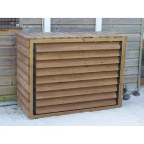 Copri-climatizzatore In Legno Termo-trattato Con Veneziane Mobili 132x58xH98cm