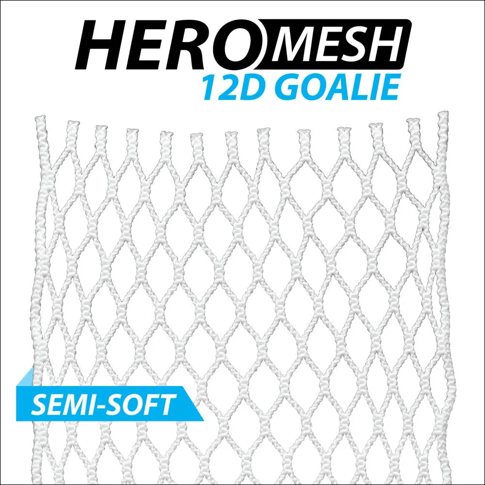 East Coast Dyes Hero Mesh 12-Diamond Semi-Soft Goalie Mesh and Hero Strings Complete Stringing Kit