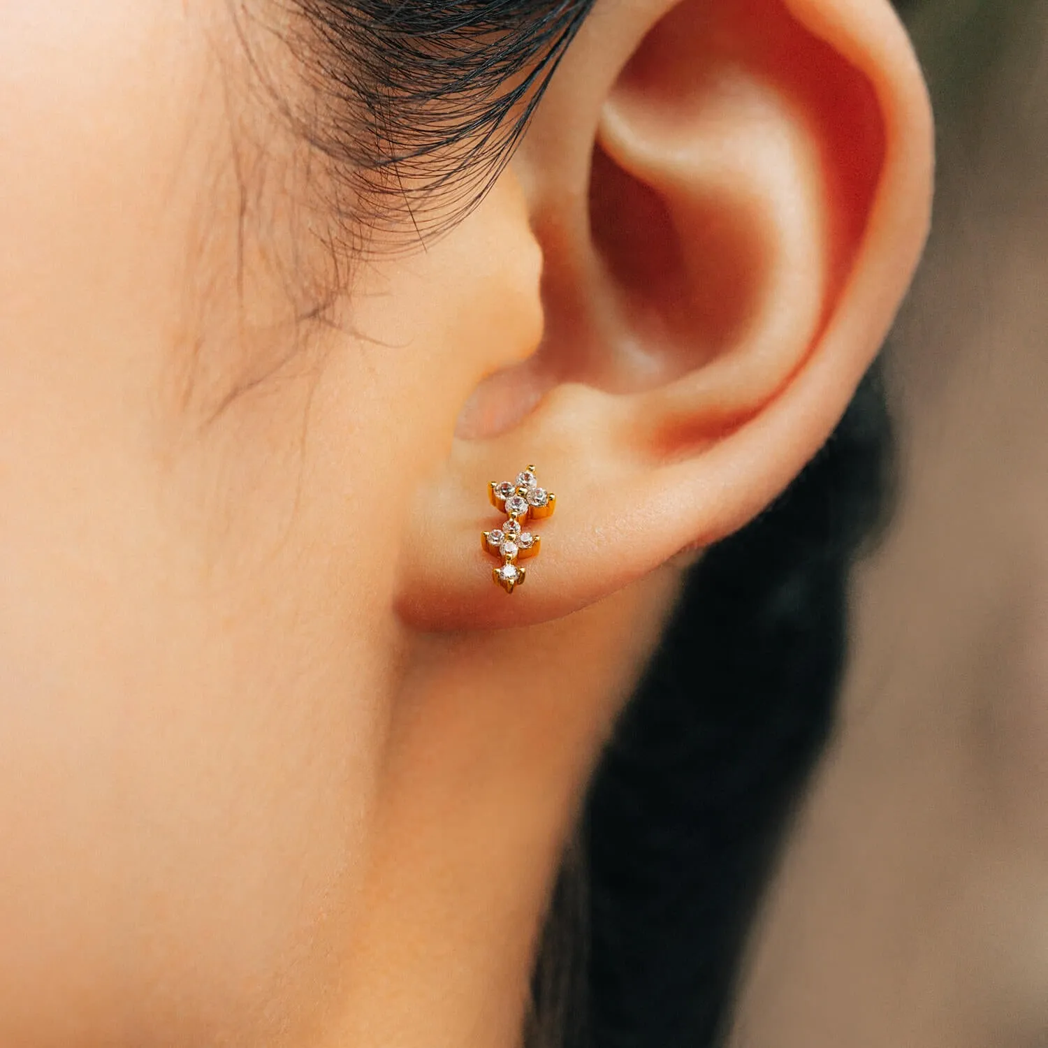 Gold Leona Studs