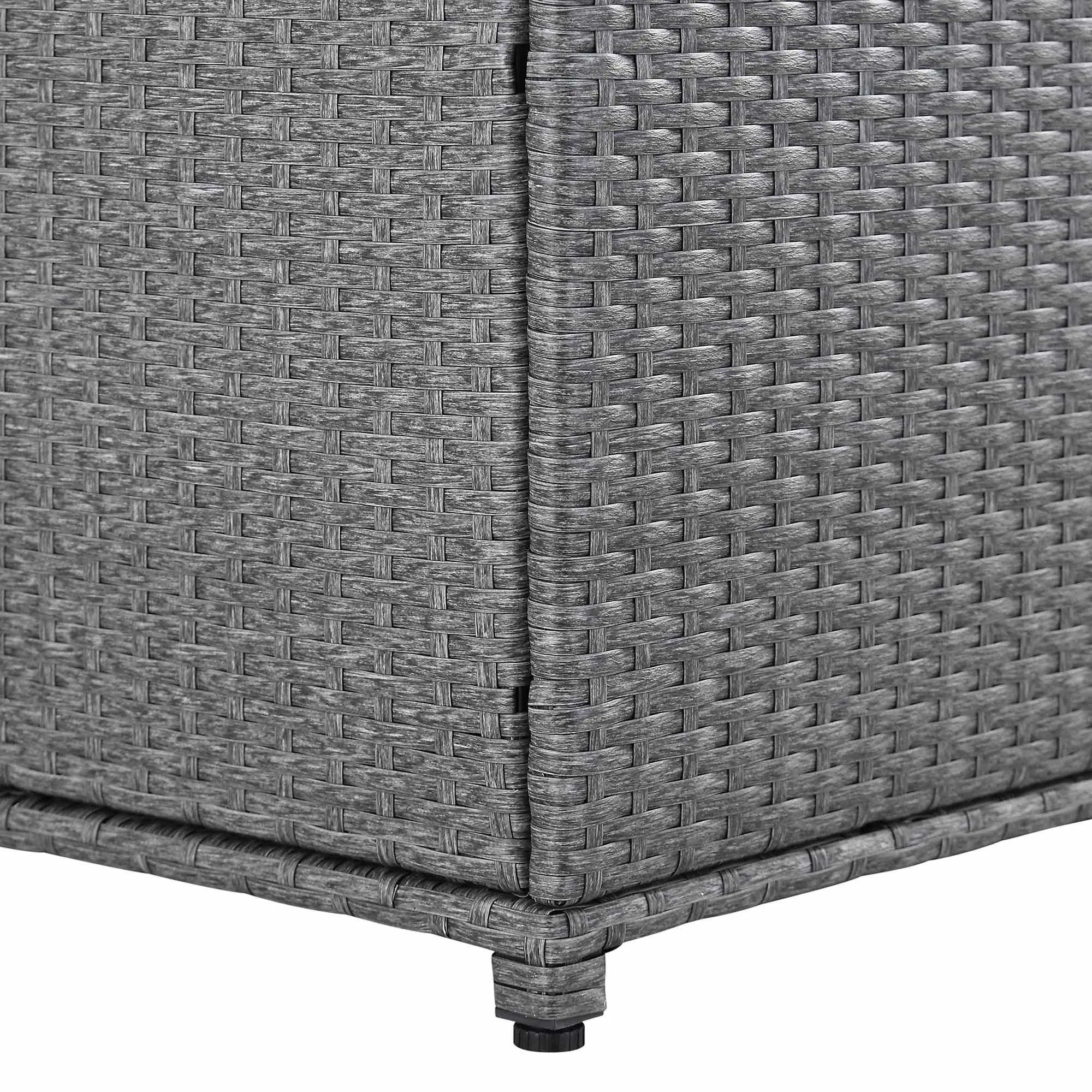 Granchester 120cm Rattan Storage Box, Grey