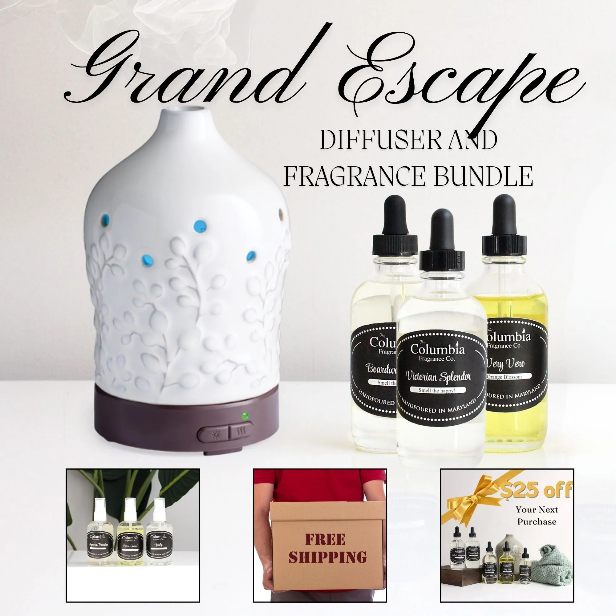 Grand Escape Diffuser and Fragrance Bundle