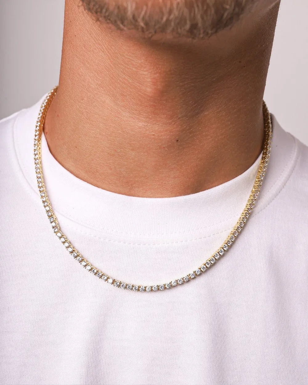 ICE BREAKER CHAIN. - 3MM 18K GOLD