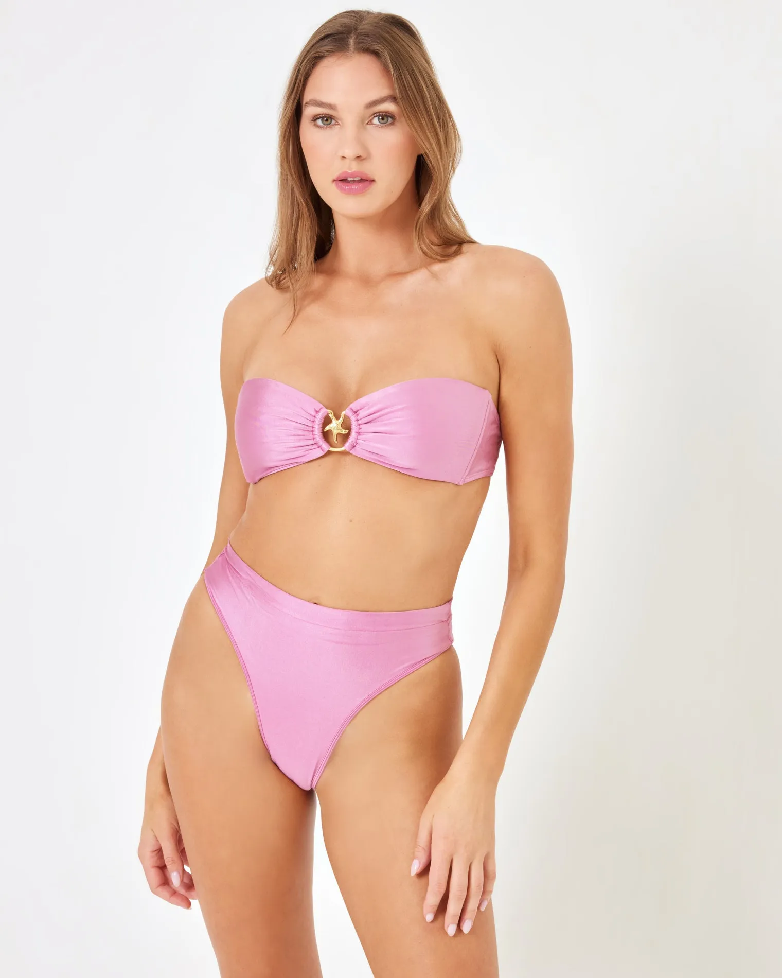 LSPACE X Anthropologie Frenchi Bikini Bottom - Pink Lady