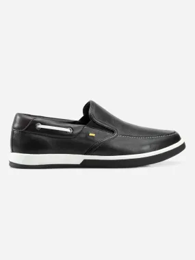 Men's Black Plain Toe Slip On Casual (ID3035)