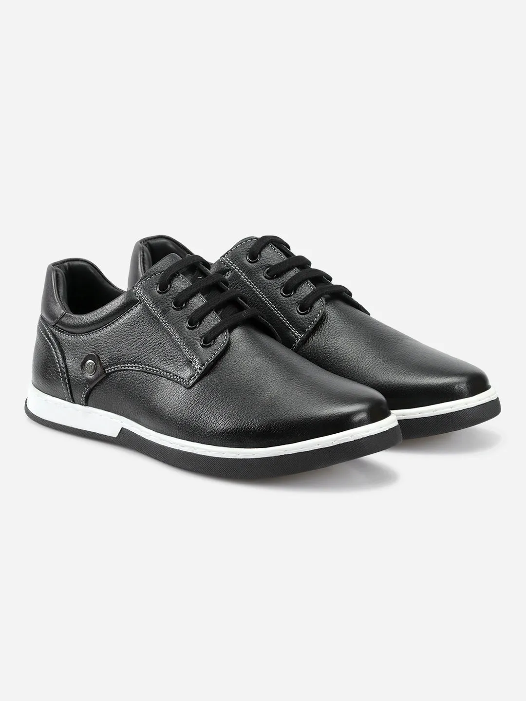 Men's Black Regular Toe Lace Up Casual (ID3036)