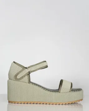 Minx Hera Khaki Platform Wedge Sandal