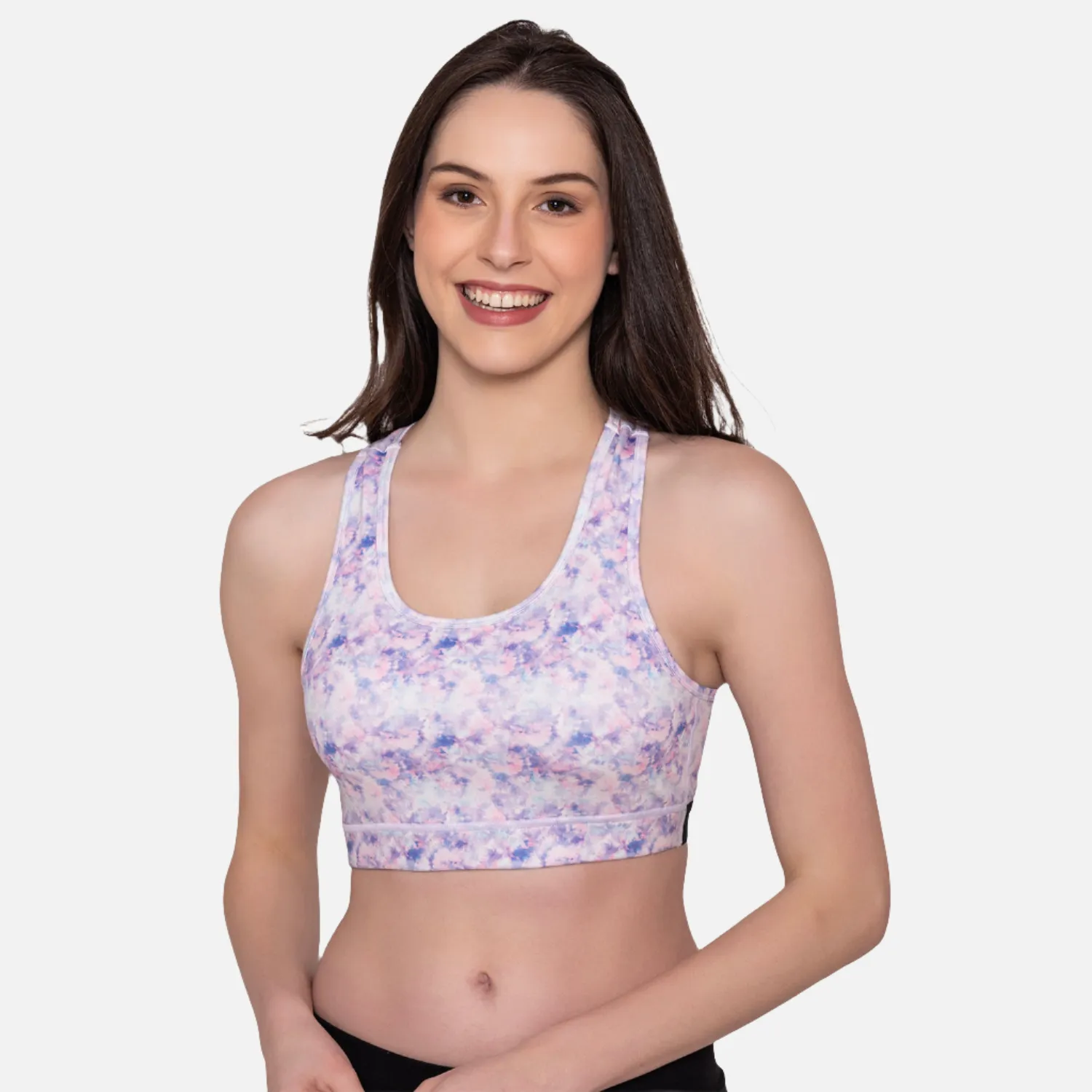 Multicolor Wirefree Padded Full Coverage Sports Bra