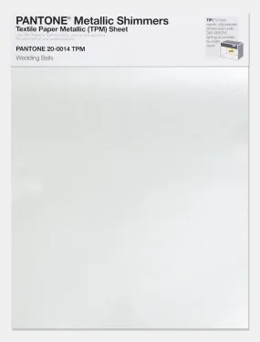 Pantone Metallic Shimmers Textile Paper Metallic (TPM) Sheet 20-0014 Wedding Bells