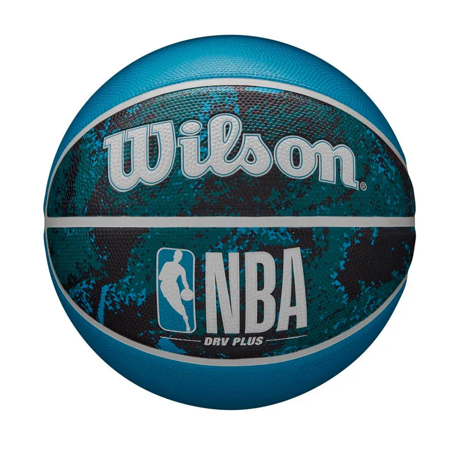 Personalised Wilson DRV VIBE Blue Rubber Basketball (Size 5, 6 & 7)