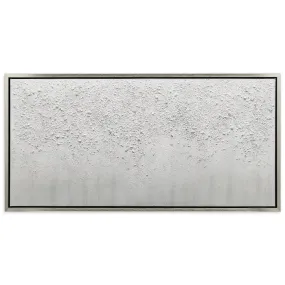 "White Snow B" Textured Metallic HandPainted Wall Art by Martin Edwards