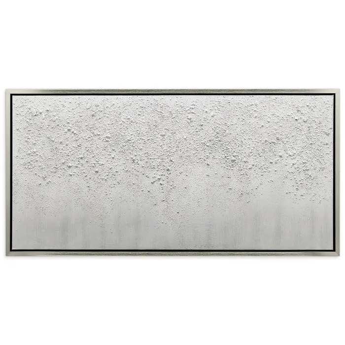 "White Snow B" Textured Metallic HandPainted Wall Art by Martin Edwards