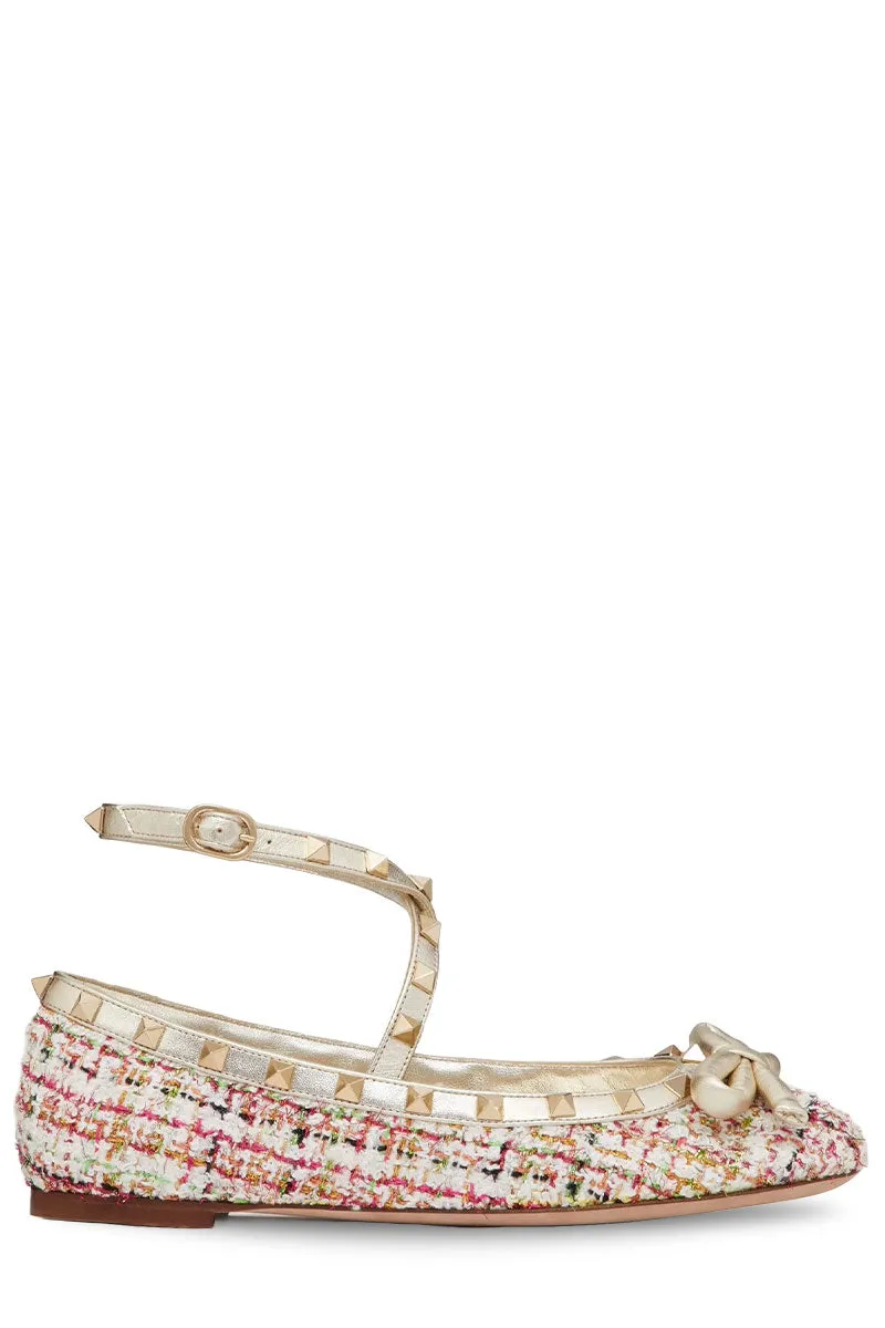 Rockstud Tweed Ballerina