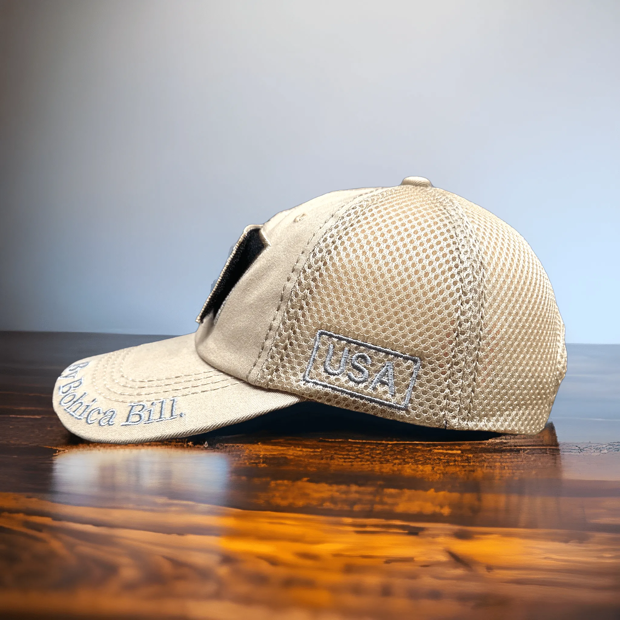 Tan USA Mesh Dilligaf Hat