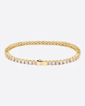 TENNISBOY BRACELET. - 3MM 18K GOLD