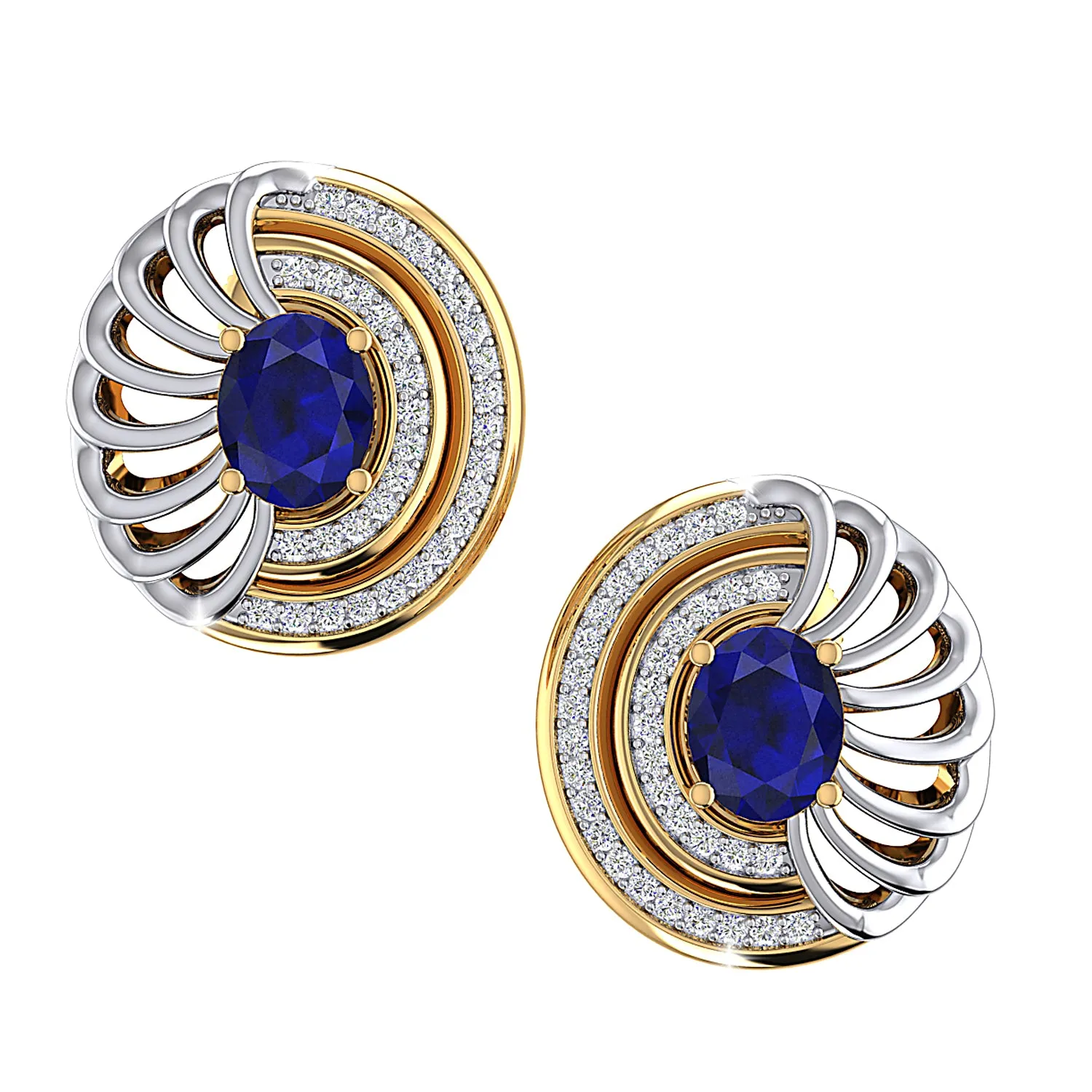 THE BLUE SWIRL STUDS