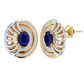 THE BLUE SWIRL STUDS