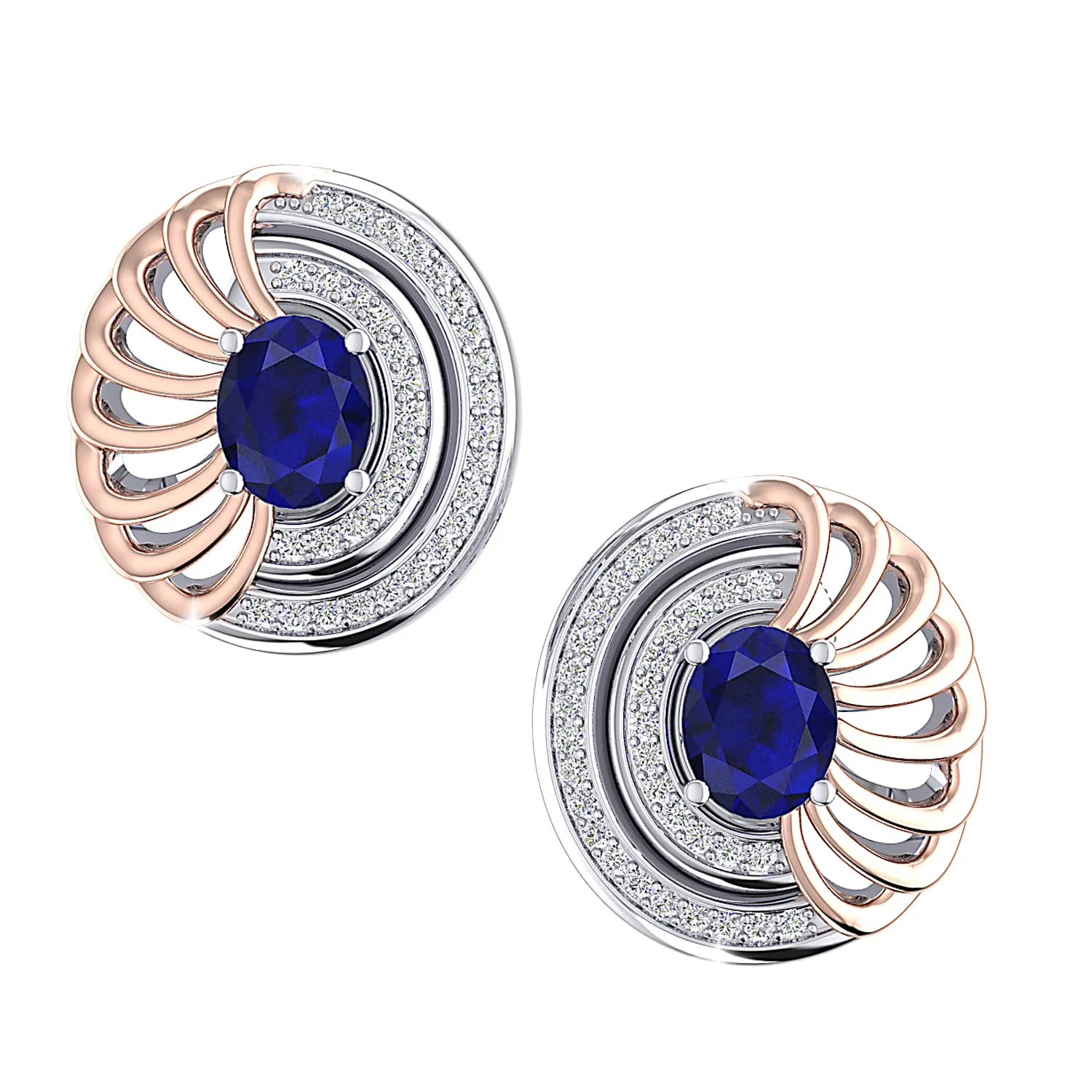 THE BLUE SWIRL STUDS