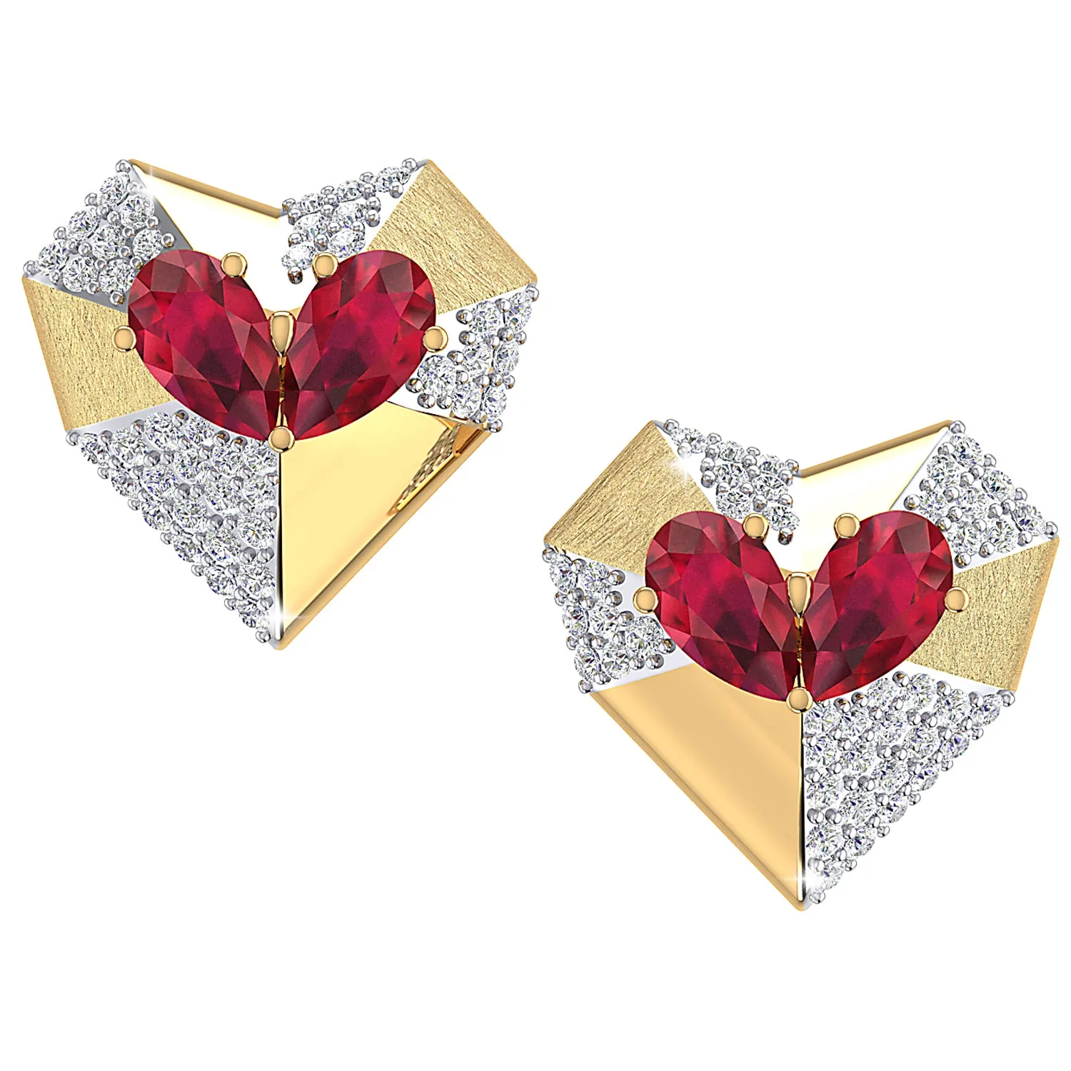 THE ETERNAL LOVE HEARTS STUDS