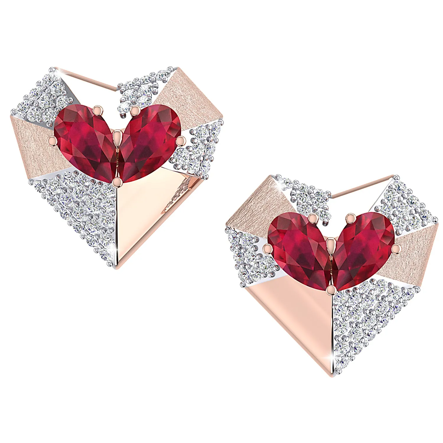 THE ETERNAL LOVE HEARTS STUDS