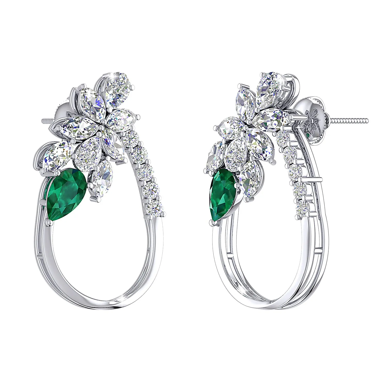 THE WHISPERING WOODS EMERALD STUDS