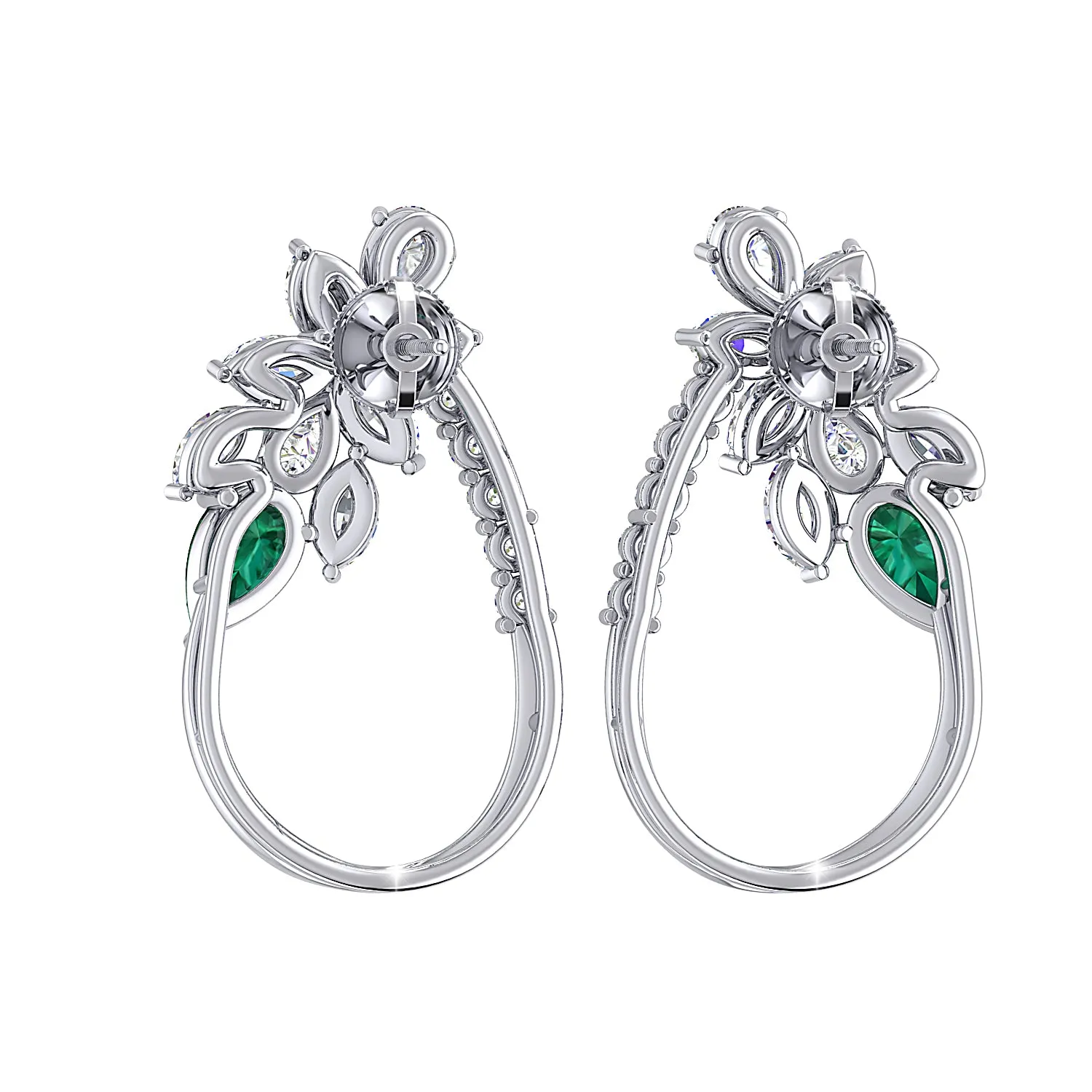 THE WHISPERING WOODS EMERALD STUDS